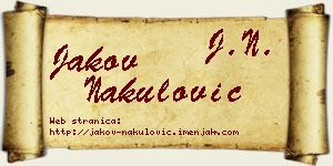 Jakov Nakulović vizit kartica